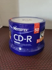 NEW Memorex CD-R 50 Pack Disc Spindle Recordable CDs 80 Min 700MB 