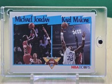 MICHAEL JORDAN and KARL MALONE 1992 NBA HOOPS SCORING LEADERS #306