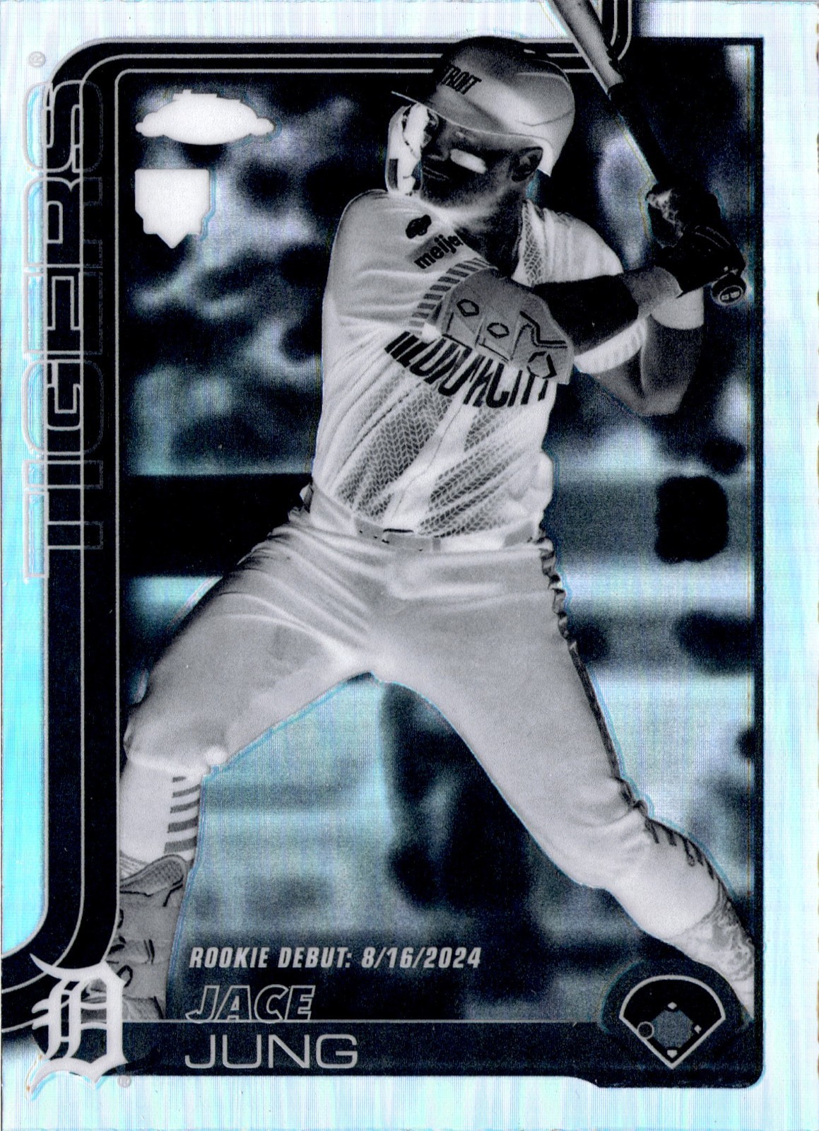 Jace Jung 2025 Topps Chrome Update Reverse Negative Refractor #USC121 Rangers