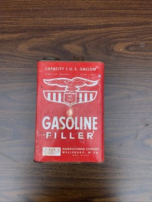 Vintage Eagle 2 Gallons Gasoline Filler Can no. 1002 Oil Gas Advertising