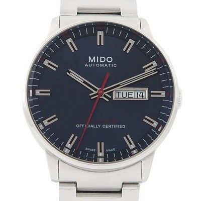 MIDO Commander Stahl Uhr Herren Schweizer Automatikwerk 25 Jewels