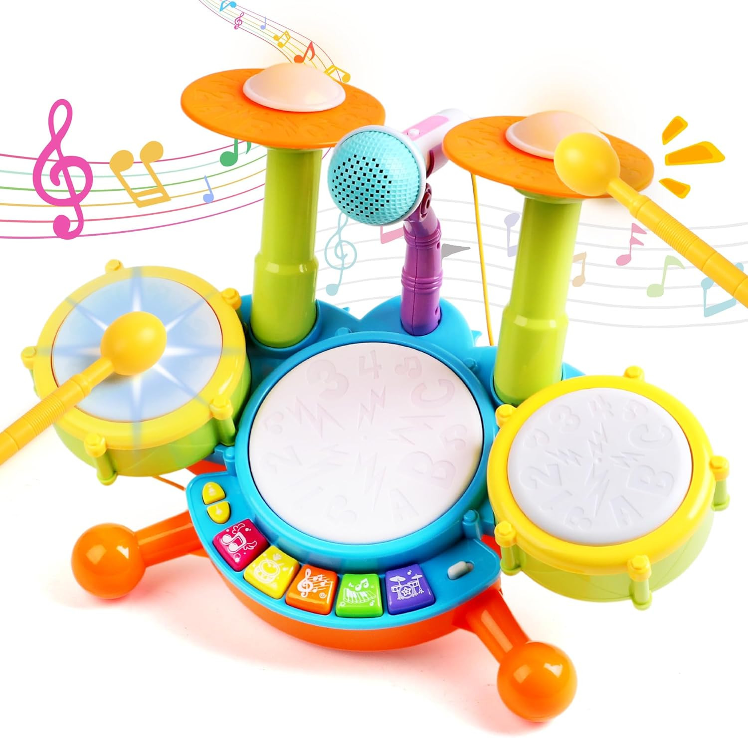 Giochi Bambini 1 Anno Batteria Bambini - Strumenti Musicali Giocattoli Bambino 1