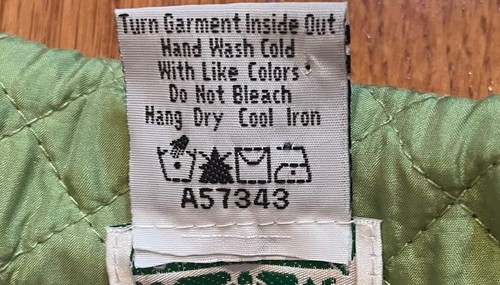 The Quacker Factory Quilted Jacket 1X Green/Pink 100% Silk Zip Embellished Coat - Picture 8 of 12