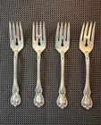 Towle Old Master Sterling Silver Salad Forks Set of 4 Monogram V