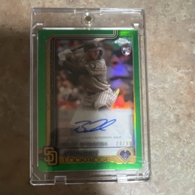 Topps Chrome Brandon Lockridge #74/99 Rookie Autograph Green San Diego Padres
