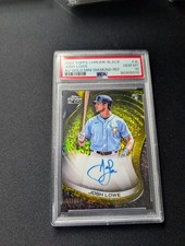 2022 Topps Chrome Black Josh Lowe GOLD Auto Diamond Refractor  /50 RC PSA 10