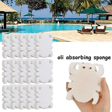 2 x Oil Absorbent Sponge Swimming Pool Hot Tub Spa Absorb Sludge Dirt Scum