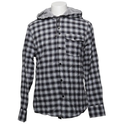 Jim Thompson, Kapuzenpullover, Größe: M, Grau/Weiß/Schwarz, Karo, Flanell #9jJ