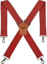 2" Wide Heavy Duty Work Suspenders with Tight Stitching & 4 Rugged Hooks for Men