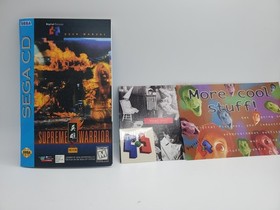 SUPREME WARRIOR Sega CD 2 Discs w/ Box + Manual