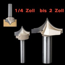 1/4" 1/2" Schaft Hartmetallbestückt Abrundfräser Profilfräse Holzfräse Oberfräse