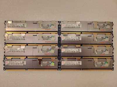 (LOT OF 8) Hynix 16GB 4Rx4 PC3-8500R DDR3 1066MHz RDIMM Server Memory