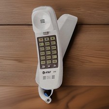 AT T 210 Basic Trimline Corded Phone No AC Power Req'd Wall-Mountable White New