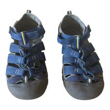 Keen Newport H2 Hiking Sandals Kid's Size 4 Blue Waterproof Bungee Cinch 1009962