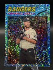 2026 Topps Heritage Chrome Blue Sparkle #316 Merrill Kelly, Texas Rangers*