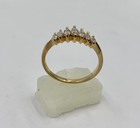 Graduated Marquise Diamond Ring Wedding Engagement Band Stack Ring 14K Gold — photo 8