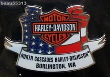 ⭐NORTH CASCADES BURLINGTON WASHINGTON HARLEY DAVIDSON DEALER JACKET VEST PIN