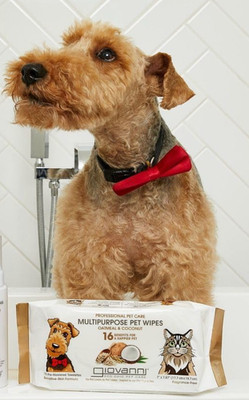 Giovanni Multipurpose Pet Wipes Oatmeal & Coconut 75 Pre Moistened Wipes Dog Cat