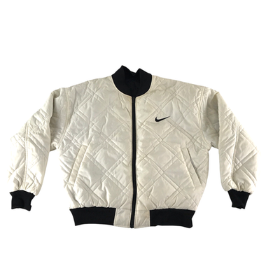 Nike Vintage 90's Reversible Jacket Medium Nylon Big Swoosh Black