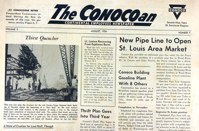 1954 - The Conocan Conoco Continental Employees Newspaper Vol 3 August - B3