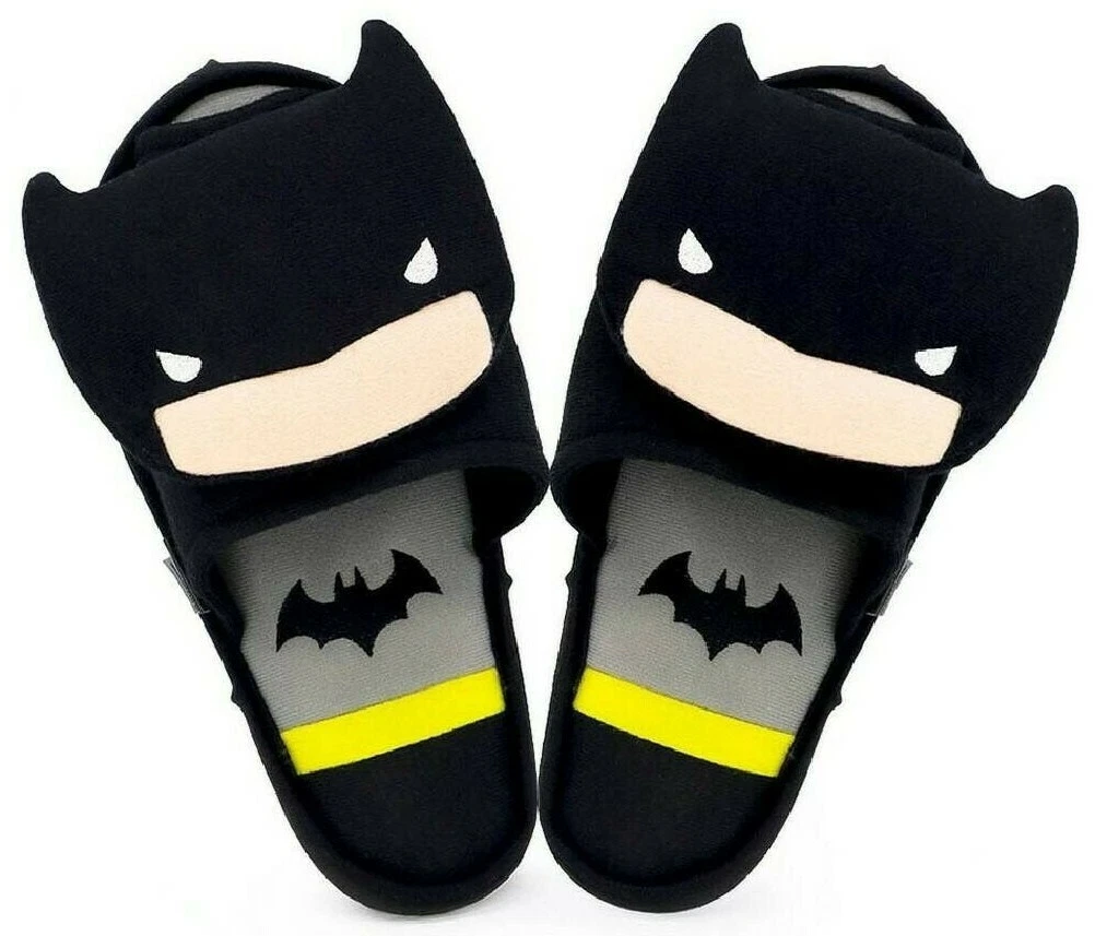 AUTHENTIC JUSTICE LEAGUE DC COMICS BATMAN Plush Slippers Shoes