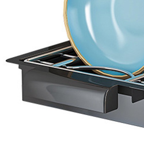Stainless Steel Dish Rack Multipurpose Large Capacity Pull Out Type Single Layer - Picture 7 of 18