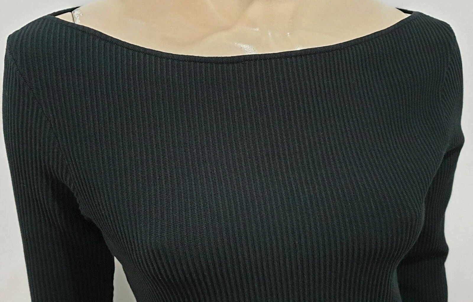 ACNE STUDIOS Maglione maglione ACNE cotone nero DIANE MILANO maglia a costine peplo top L