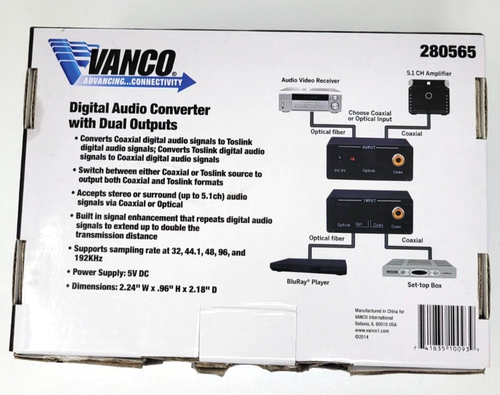 Vanco Digital Audio Converter with Dual Outputs 280565 - Picture 5 of 8