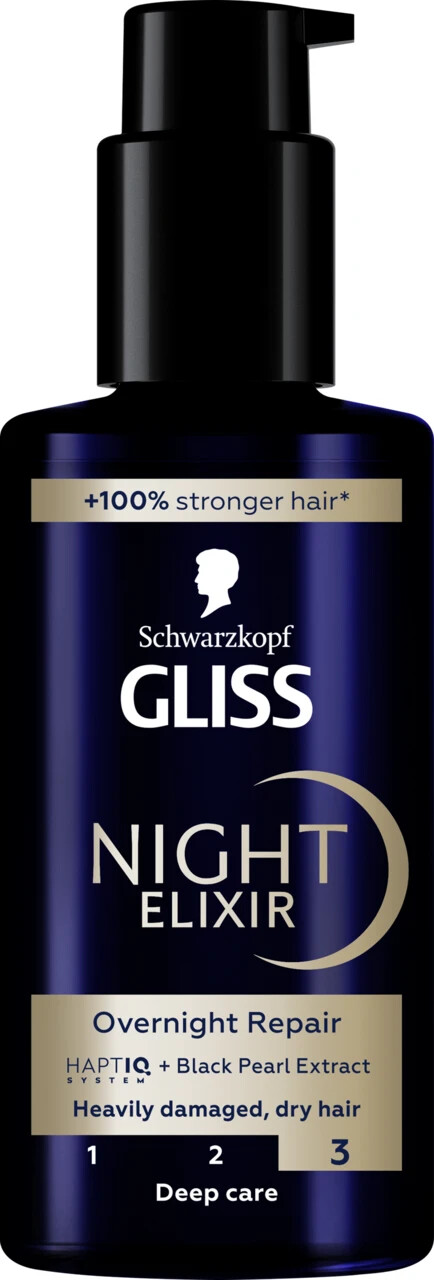 Schwarzkopf GLISS Night Elixir Overnight Repair For Heavily Damaged Hair 100ml