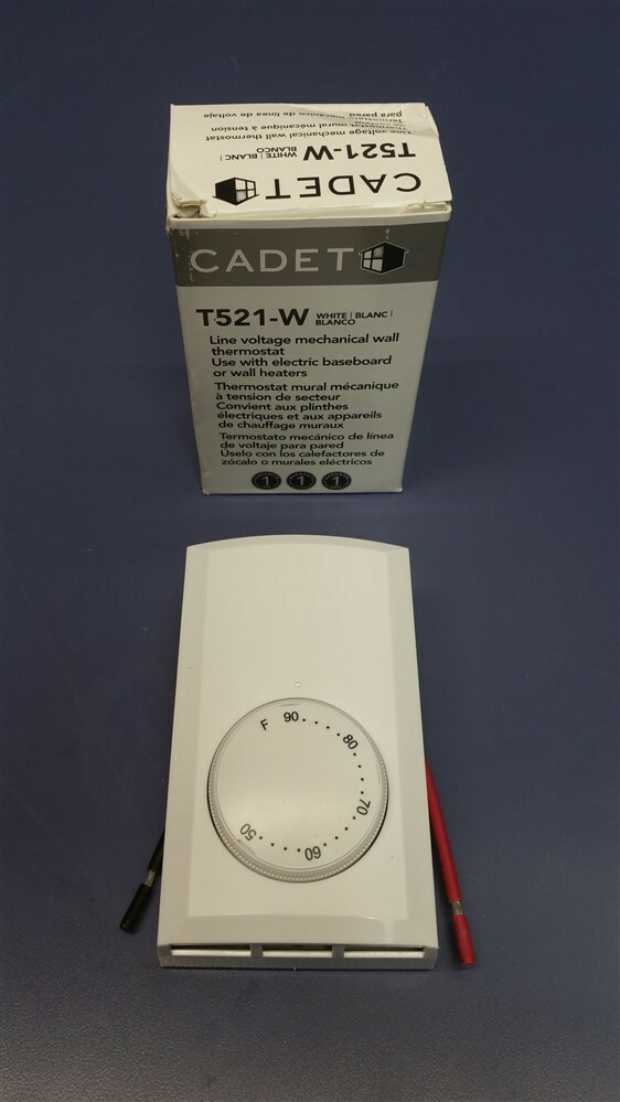 Cadet T521-W Single Pole Thermostat Kit For Cadet Heaters - White | eBay
