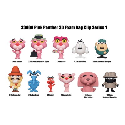 Pink Panther NEW * Pink-A-Rella Clip * Blind Bag Monogram Figural