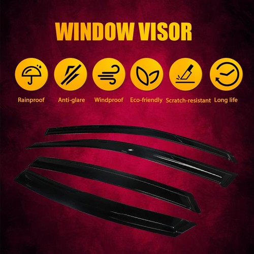 AUXITO Window Visors For 16-2020 Honda Civic Sedan Mugen Style Sun Rain Guard H - Picture 6 of 11