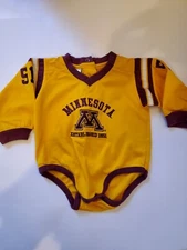 Mighty Mac Sports ncaa  Minnesota Golden Gophers one piece sz 12M