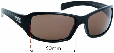 SFx Replacement Sunglass Lenses fits Bolle Winslow - 60mm Wide