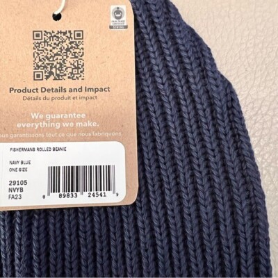 Patagonia Fishermans Rolled Beanie Style #29105 - Navy Blue for