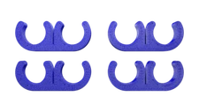 2 Wire Blue Nylon 10mm Spark Plug Wire Separators - Set of 4
