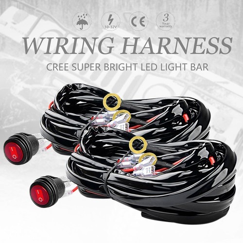 US Location H11 LED Fog Light Wiring Harness Kit For Honda Switch Relay 12V 40A - Foto 2