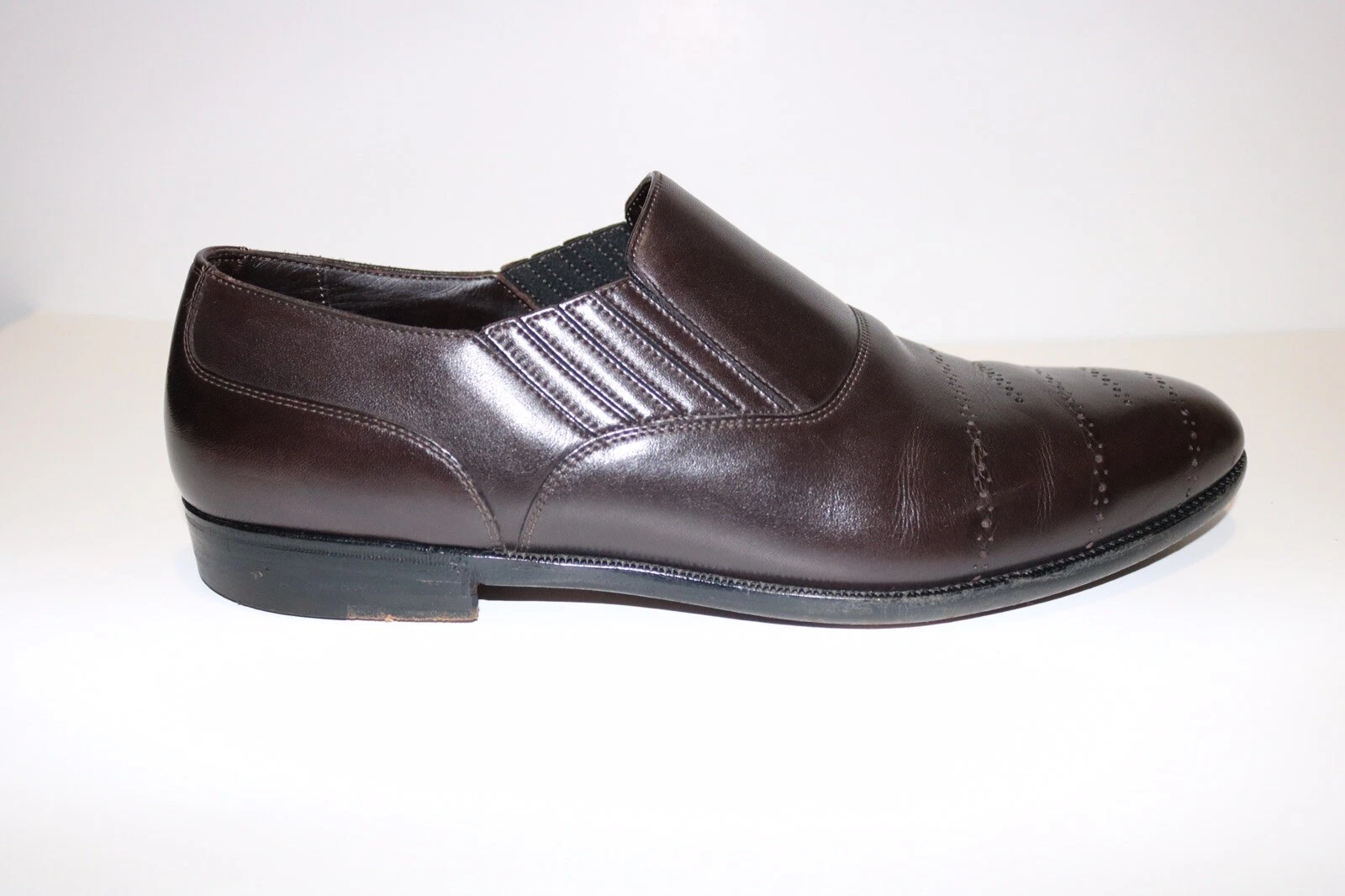 Scarpe slip on Bottega Veneta da uomo marroni in pelle con Goring US 11 euro 44 5
