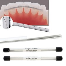 10pcs Orthodontic Retainer Wires Flat Strand Lingual Stainless Steel .010"x.028"