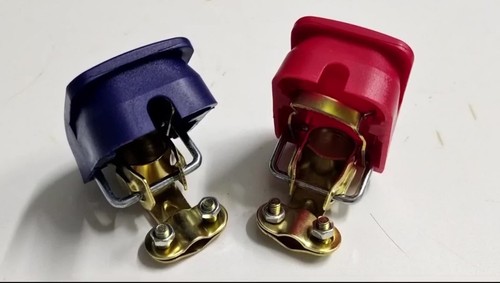 Car Battery Terminals Connectors Van Quick Release Top Post Battery Clamps 4 Pcs - Video 1 of 1