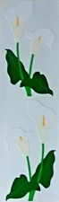 1 Strip Mrs Grossman  CALLA LILY Flower 1992 Stickers white easter