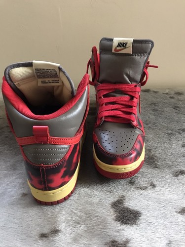 Size UK 6 - Nike Dunk High 1985 Acid Wash -Red - Picture 10 of 10