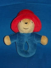 Paddington bear plush baby ring rattle Eden toys red hat machine washable