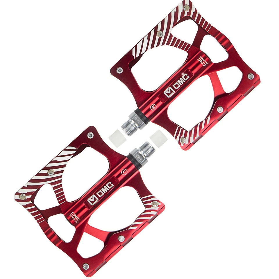 Pedais de mountain bike plataforma de alumínio OMC-307RE 9/16" 3 rolamentos selados MTB BMX - Imagem 3 de 4