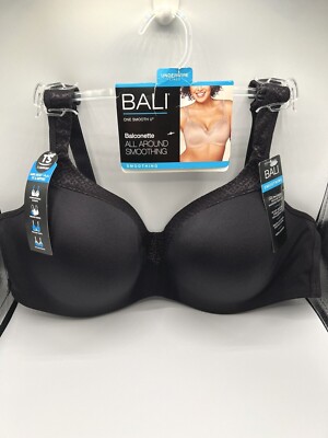 NEW Playtex One Smooth U Bra All Around Smoothing Size 44DD Black 4823 NWT