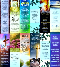 12 ASSORTED CHRISTIAN FAITH RELIGIOUS SCRIPTURE BOOKMARKS -  FAST USA SHIPPING!