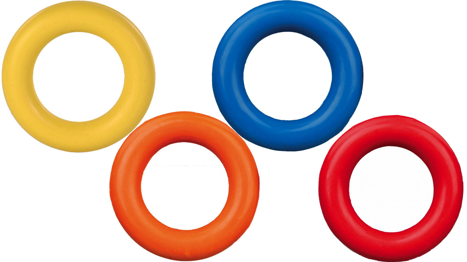 DOG TOY RUBBER RING Tough Ring Natural Rubber x1 Colours May Vary 9cm - Image 2