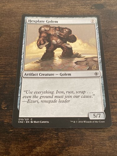 Magic the Gathering MTG Hexplate Golem (210) Conspiracy Take the Crown B10687* - 第 1/1 張圖片