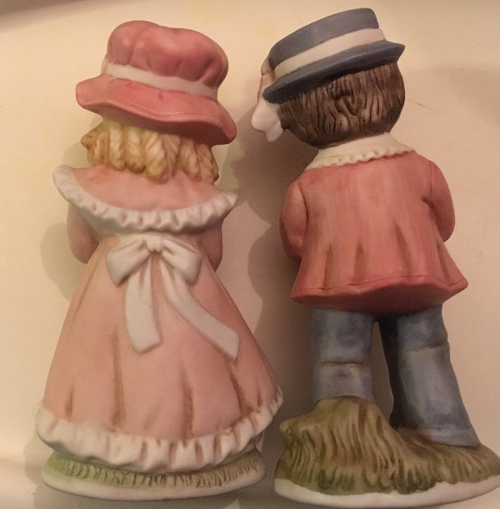 hOME iNTERIORS BOY GIRL FIGURINES #1419 PORCELAIN HOMCO VINTAGE