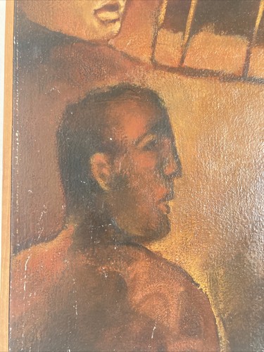 Vintage Original Ölgemälde - Abstrakter moderner Impressionismus nackter Traum - signiert - Bild 10 von 17